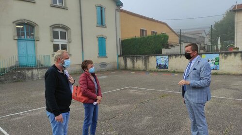 Visite de Samuel HAZARD à l'école de Sivry : le 24/09/2021